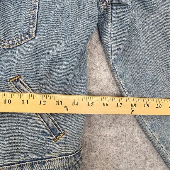 Crop Trucker Jacket Womens XS CALVIN KLEIN Blue VINTAGE Jeans Western Y2K USA
